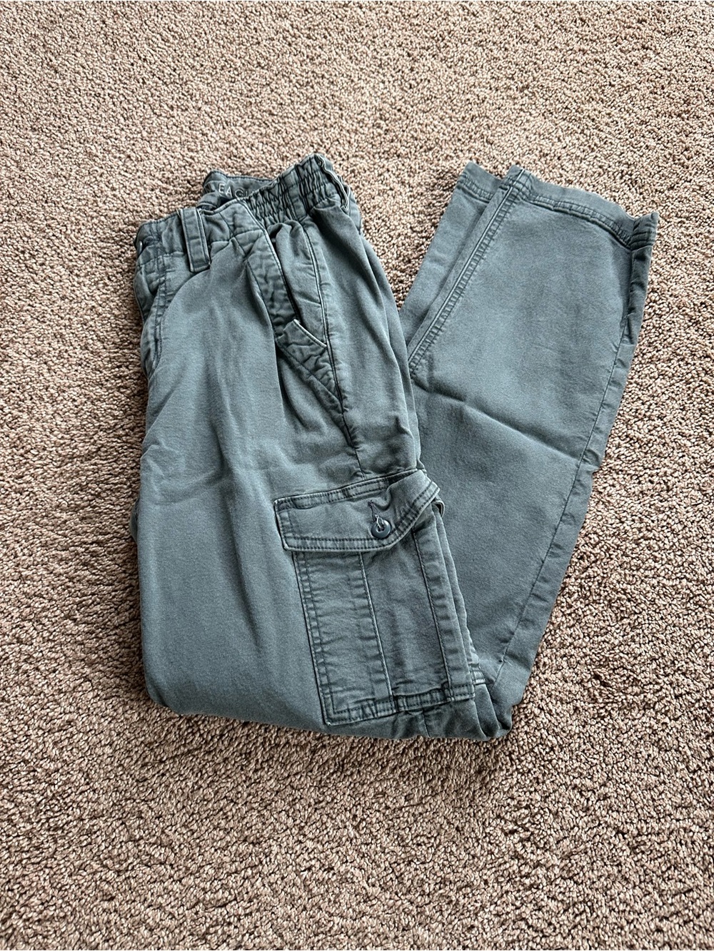 American Eagle Outfitters Women’s Cargo Boyfriend Jeans in Olive